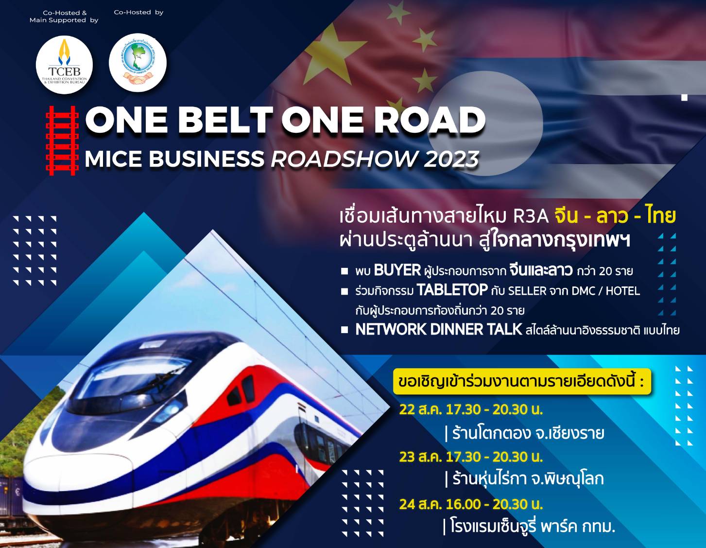 สทน. ขอเชิญเข้าร่วมกิจกรรม  GMS ONE BELT ONE ROAD MICE BUSINESS ROADSHOW 2023